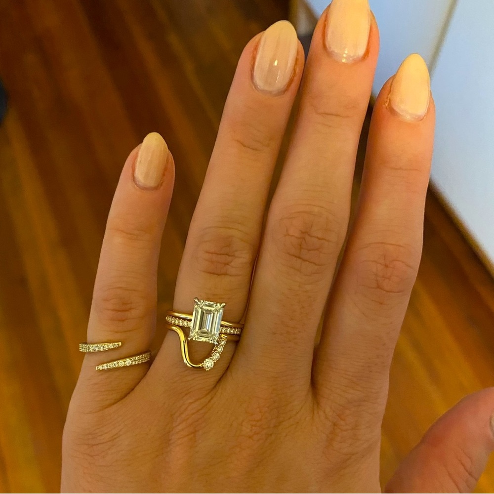 Ring Concierge 14k Open Diamond Wrap Ring Size 3.5